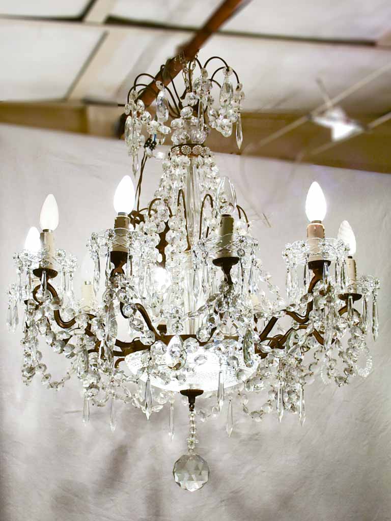 Early 20th Century Baccarat crystal chandelier - ten lights