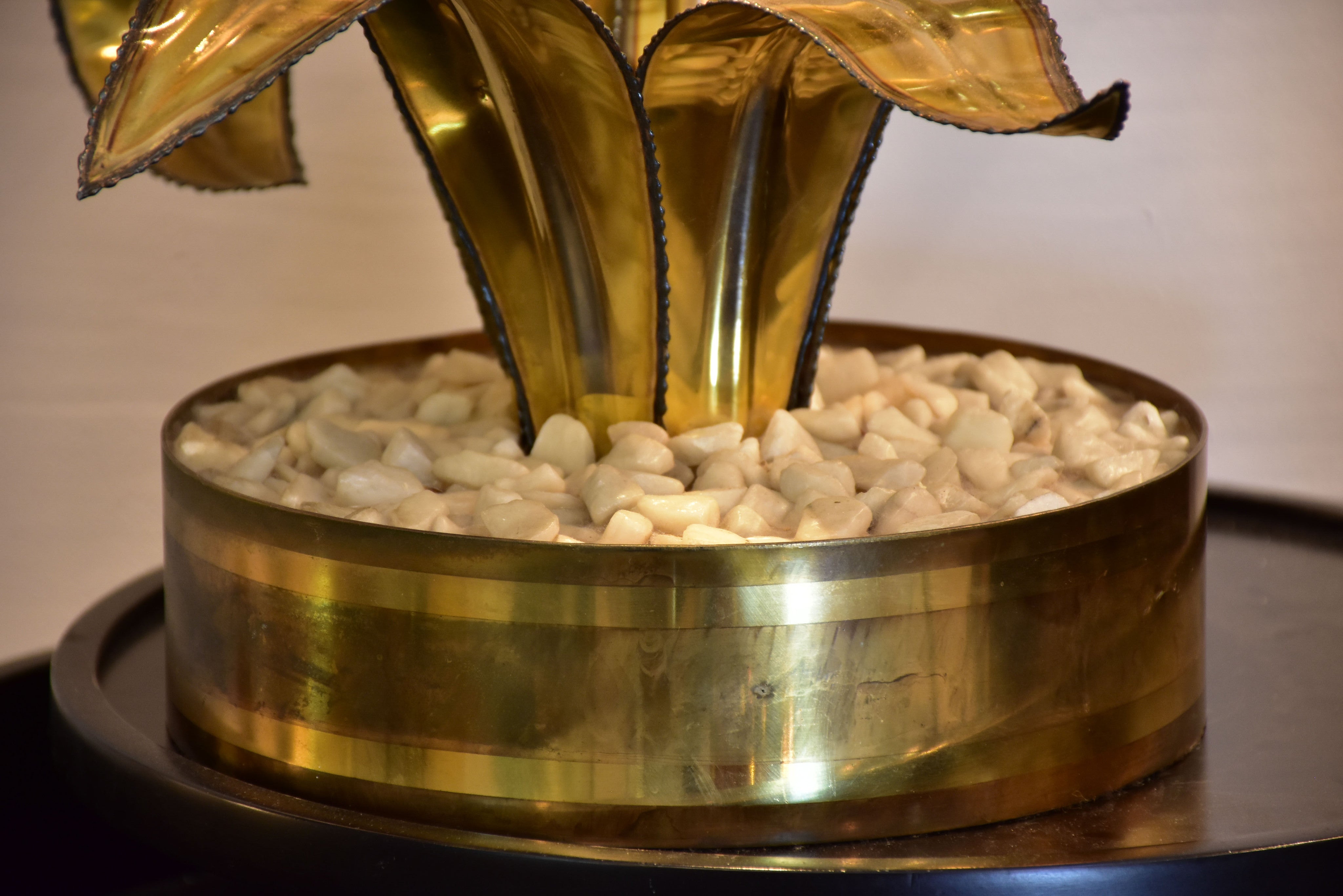 Maison Jansen gold flower lamp