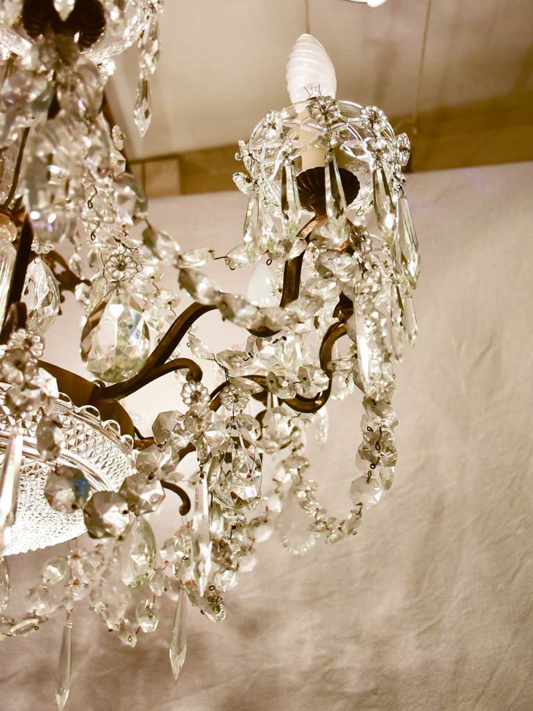 Early 20th Century Baccarat crystal chandelier - ten lights