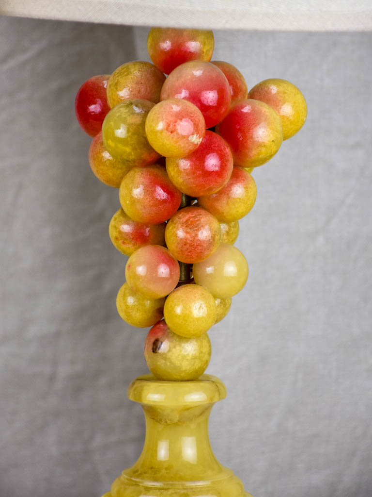Pair of mid-century Italian alabaster lamps - grapes