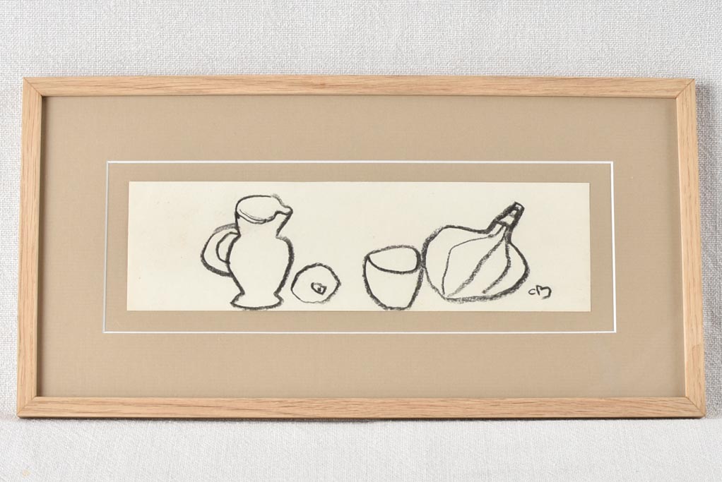 Three small still life charcoal drawings - Caroline Beauzon 7½" x 14¼"