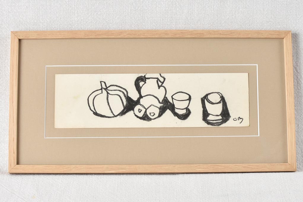 Three small still life charcoal drawings - Caroline Beauzon 7½" x 14¼"