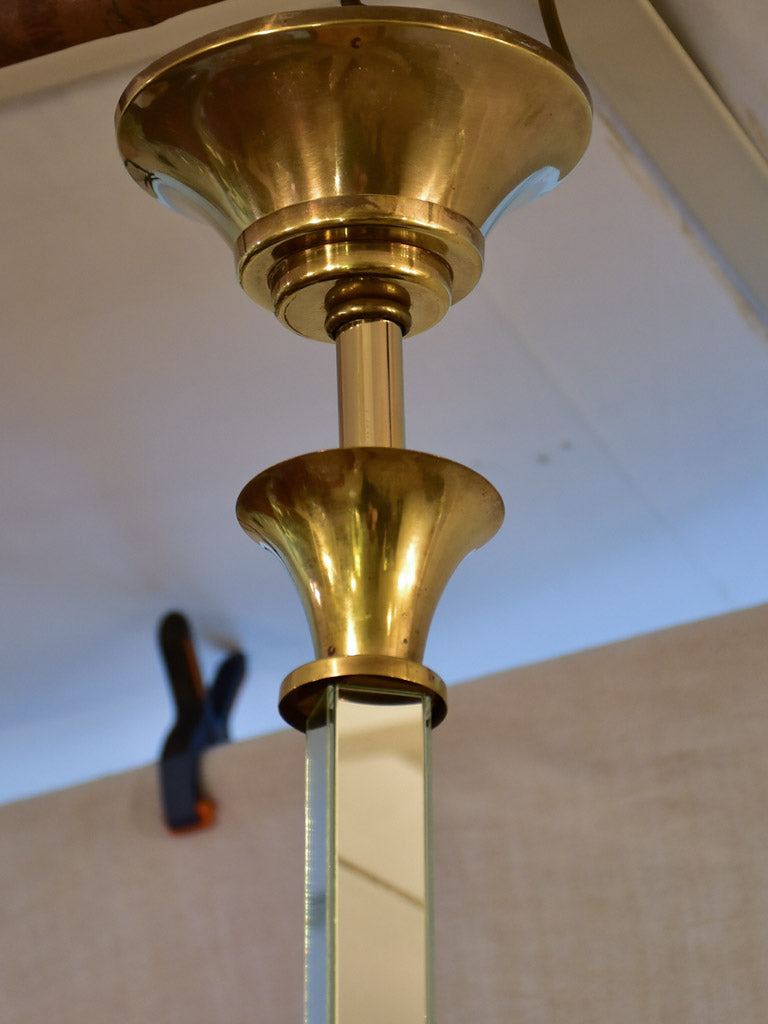 RESERVED Superb Art Deco chandelier - Murano glass 32¼"