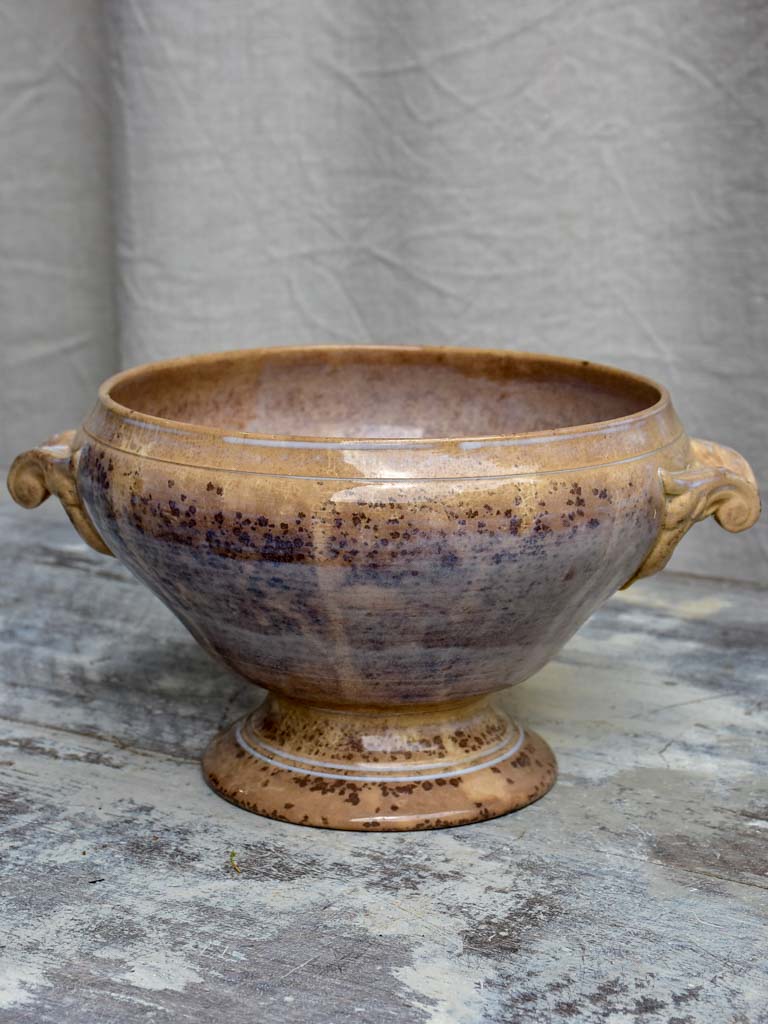 Antique French Sarreguemines soup tureen