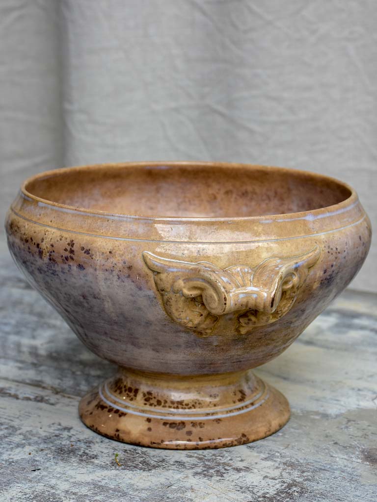 Antique French Sarreguemines soup tureen