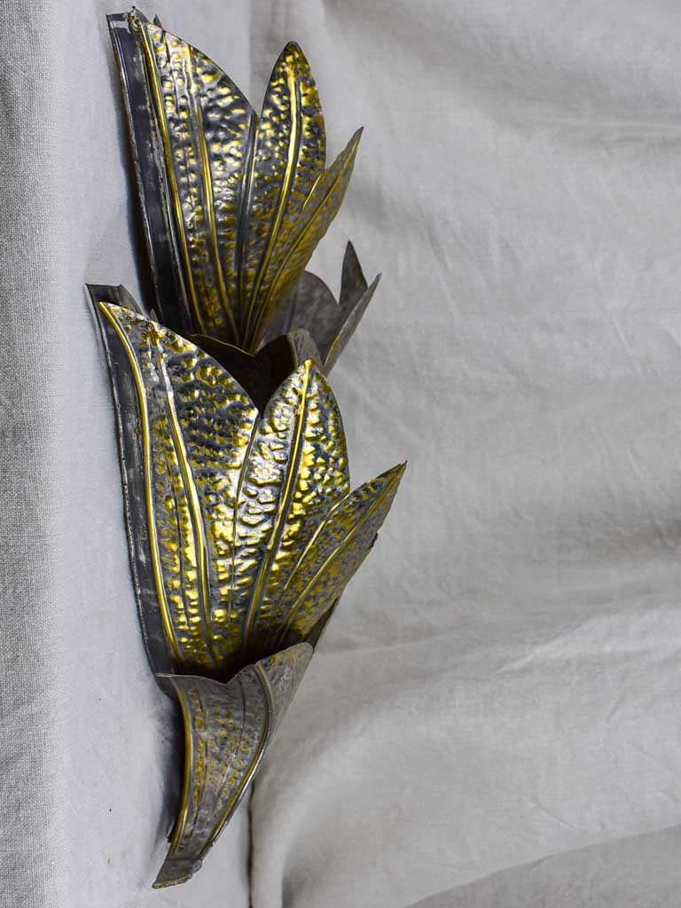 Pair of 1970's wall appliques in the style of Henri Fernandez
