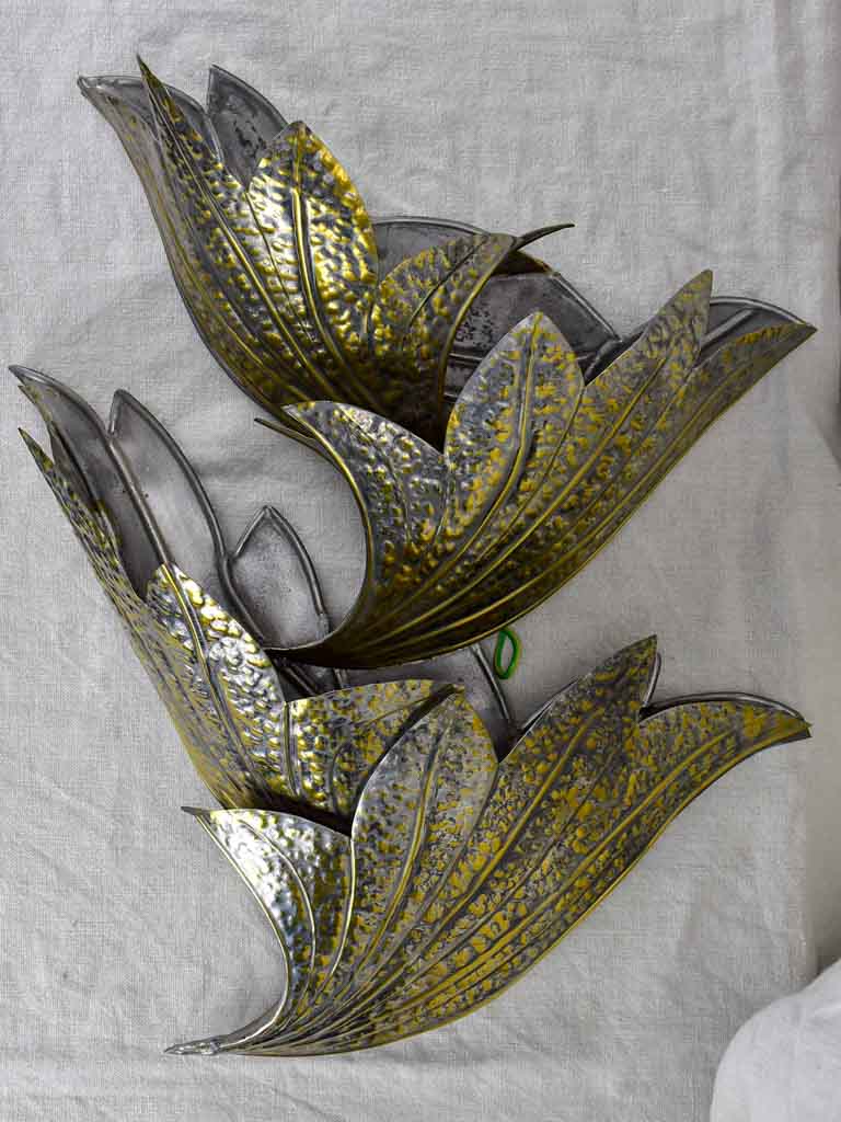 Pair of 1970's wall appliques in the style of Henri Fernandez