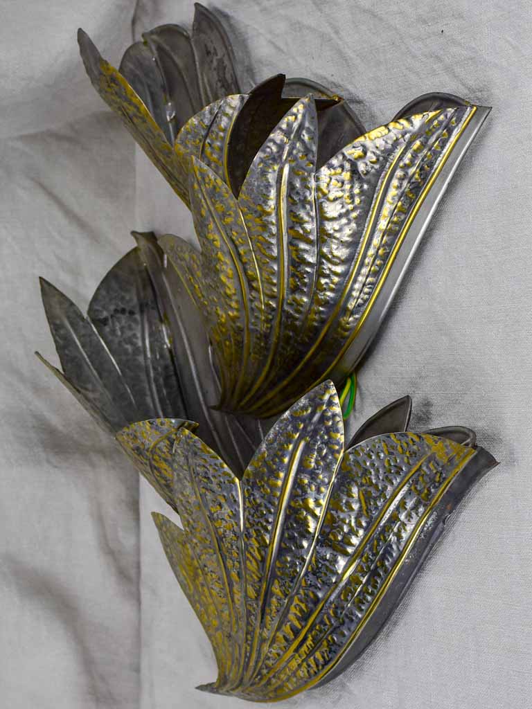 Pair of 1970's wall appliques in the style of Henri Fernandez