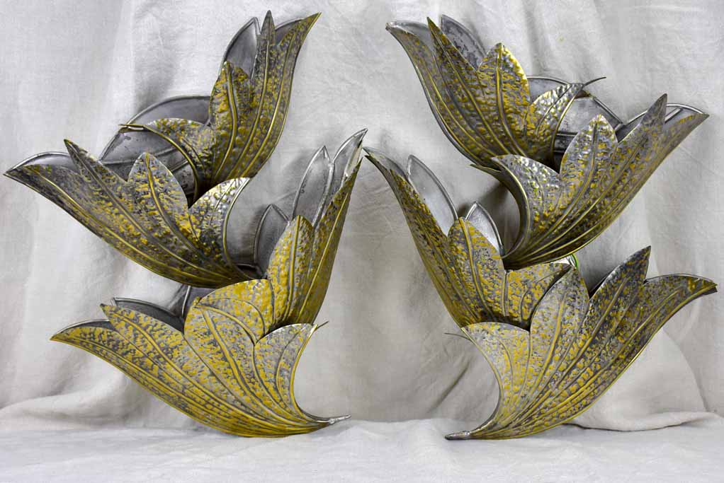 Pair of 1970's wall appliques in the style of Henri Fernandez