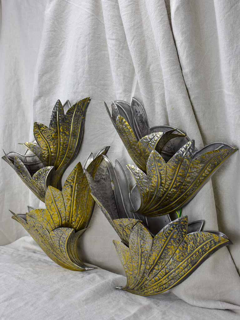 Pair of 1970's wall appliques in the style of Henri Fernandez