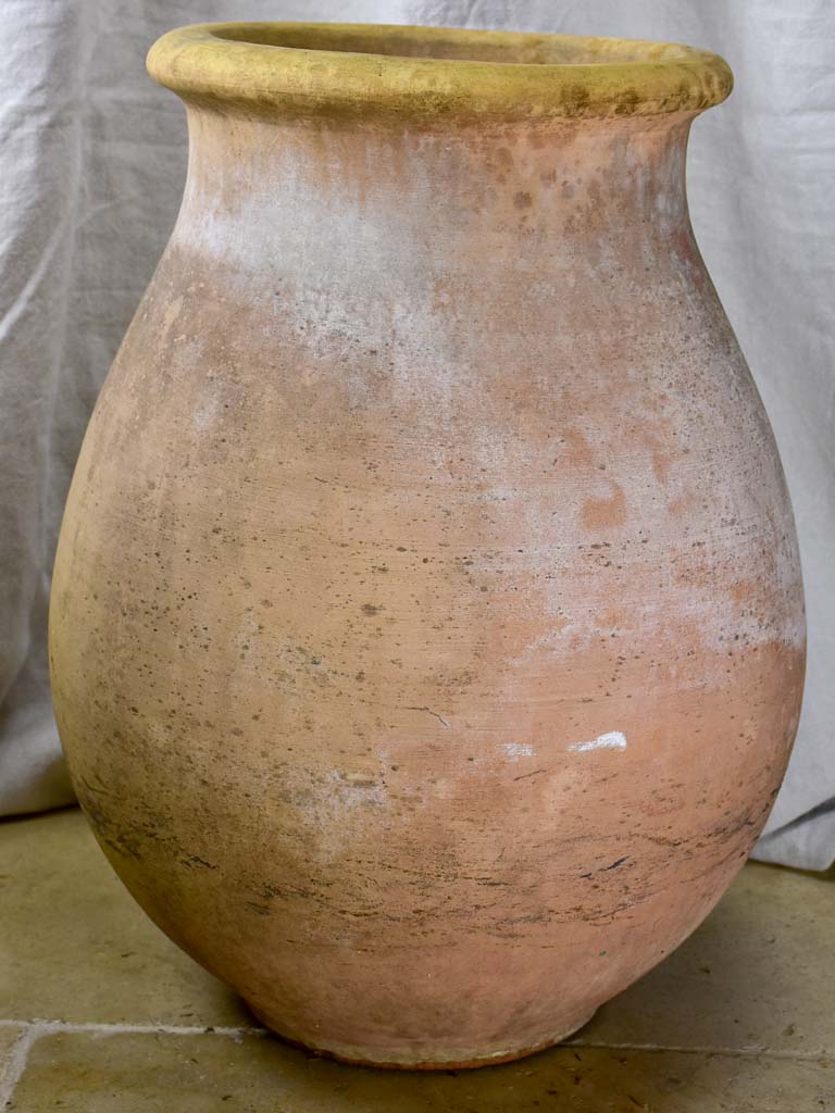 Vintage French olive jar - terra cotta, unglazed