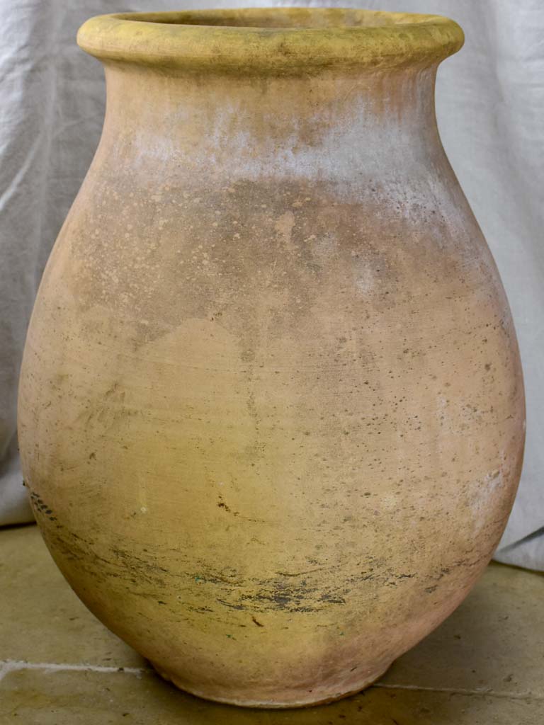 Vintage French olive jar - terra cotta, unglazed