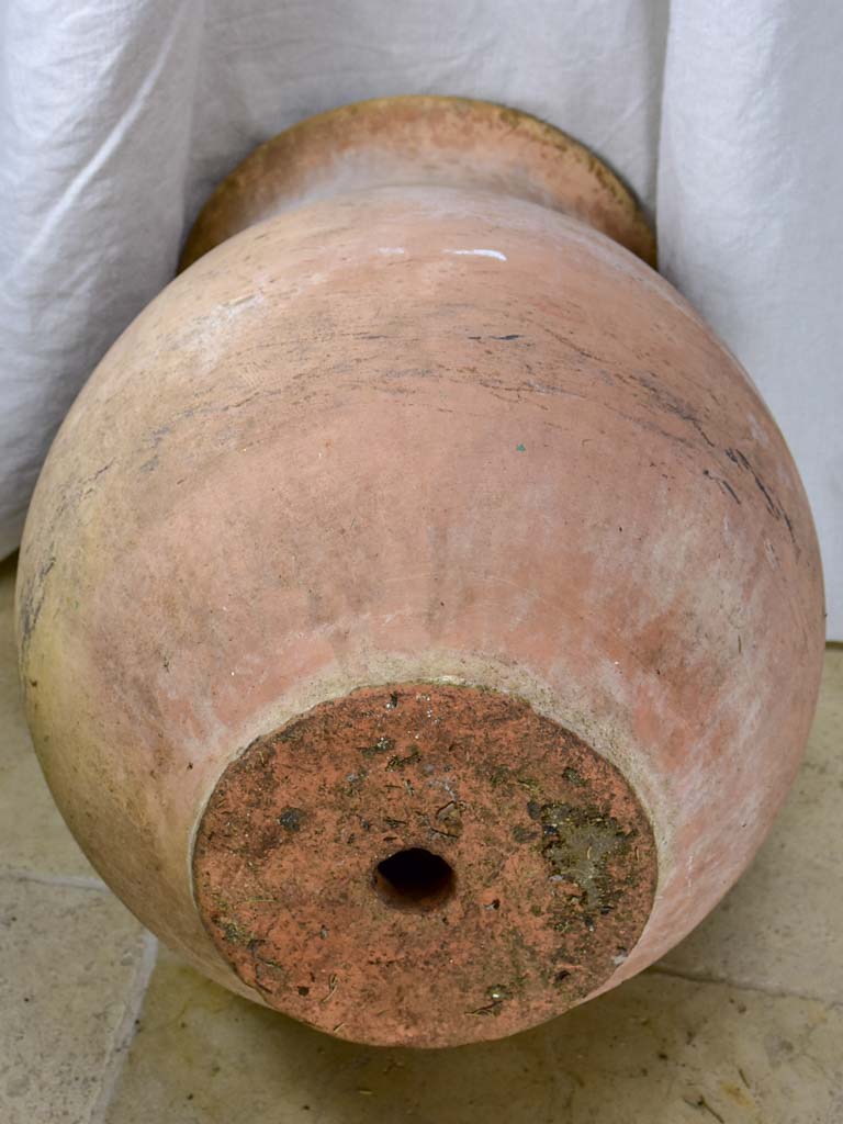 Vintage French olive jar - terra cotta, unglazed
