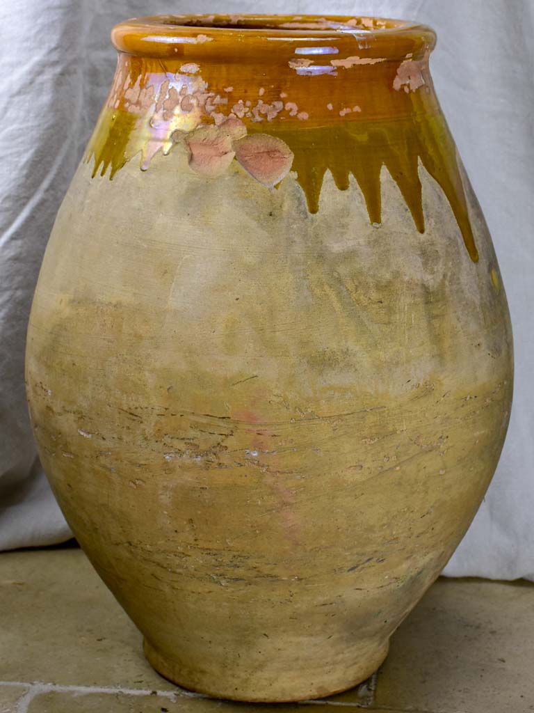 Pair of mid century French olive jars - Biot