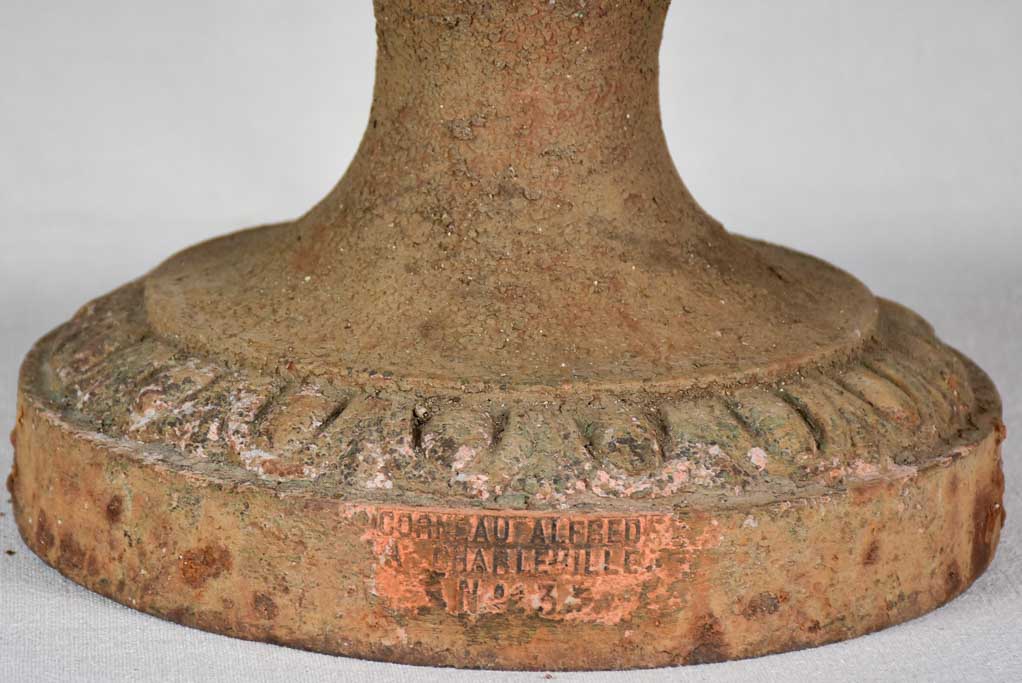 Nineteenth-century French Medici urn with dragon handles 18" diameter