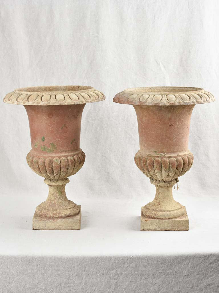 RESERVED JS Pair of 20th-Century Beige Cast Iron Medici 21¼"