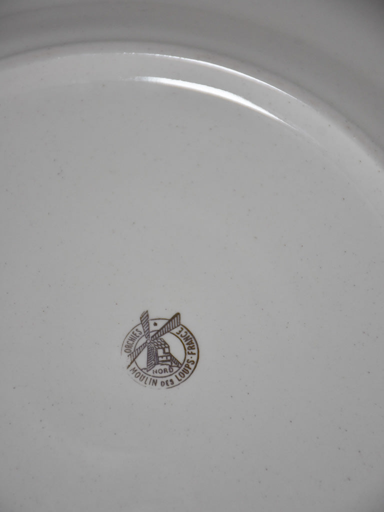 Set of 20 Moulin des loupes dinner plates - blue roses 9"