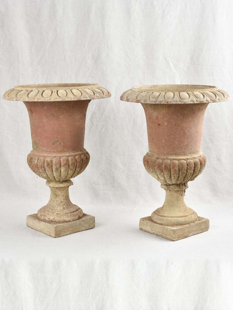 RESERVED JS Pair of 20th-Century Beige Cast Iron Medici 21¼"