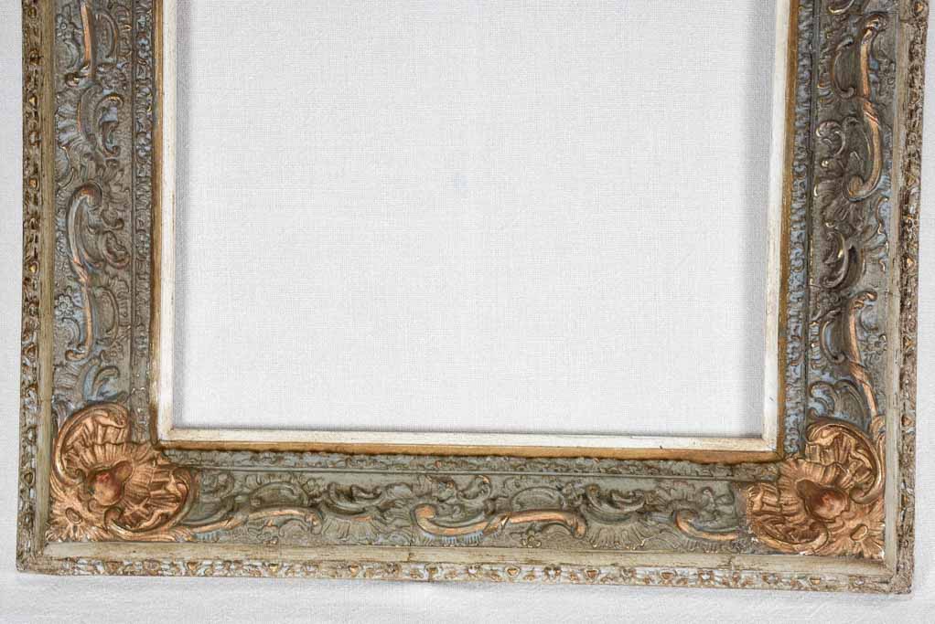 Frame, sage and gold patina 14¼" x 17¾" inside