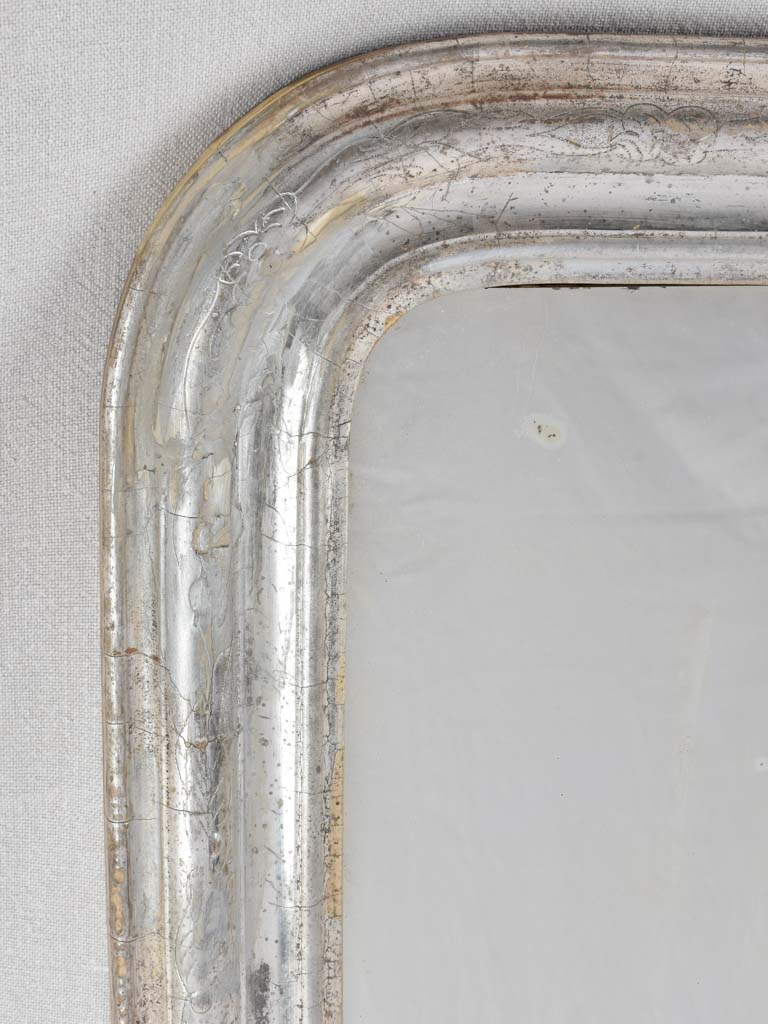 Silver Louis Philippe mirror 28¾" x 21¾"