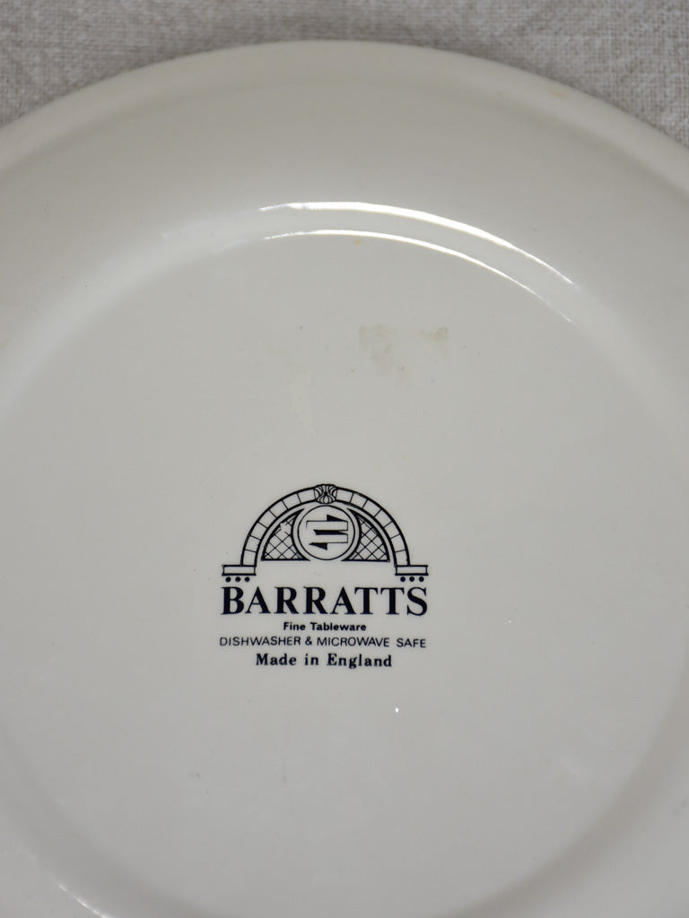 Three English Barrats dinner plates 9½"