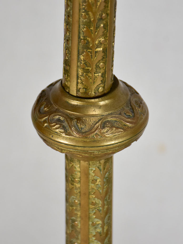 Pair of nineteenth-century French church candlesticks 21¾"