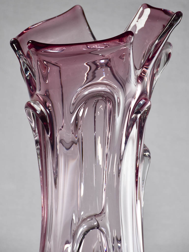 Very tall blown glass Italian vase 26"