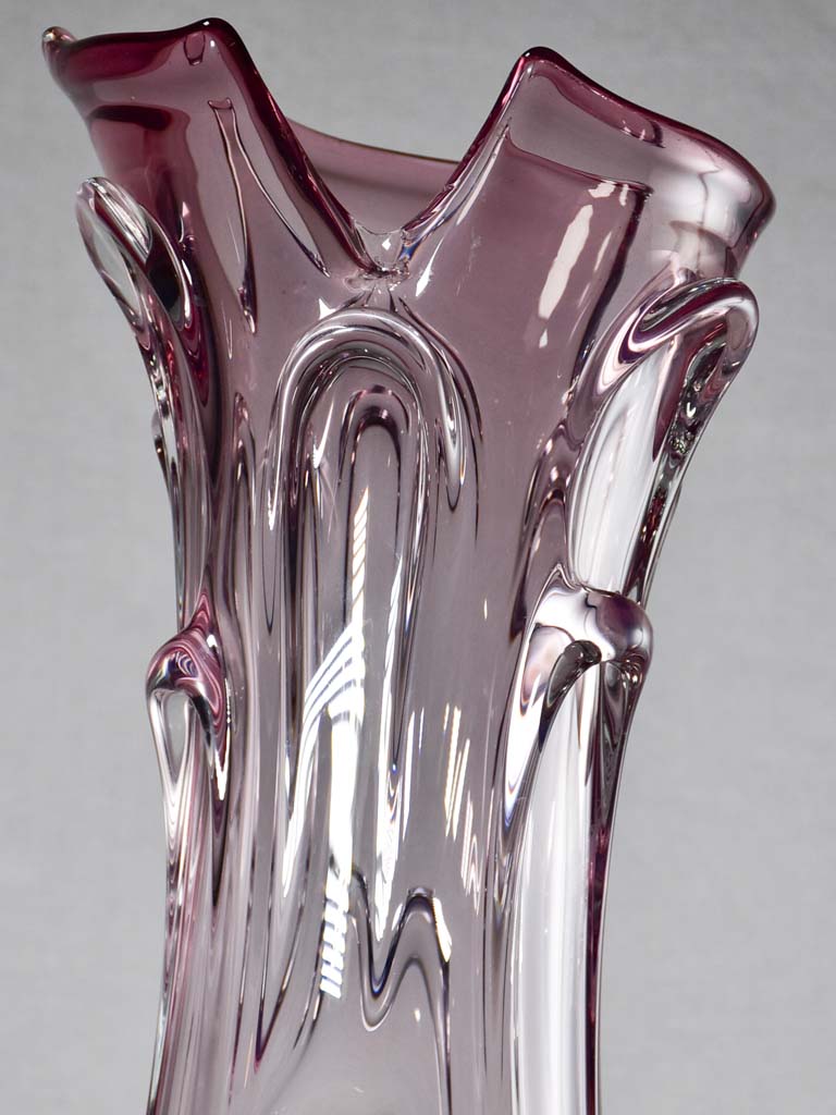 Very tall blown glass Italian vase 26"