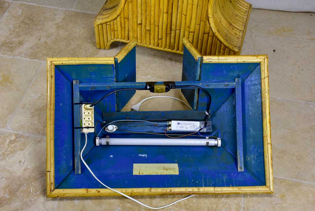 Re-wireable blue 70's fish tank