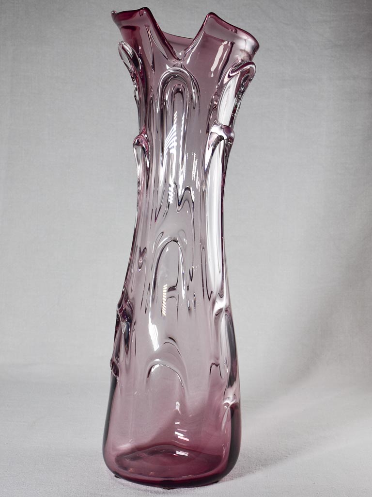 Very tall blown glass Italian vase 26"