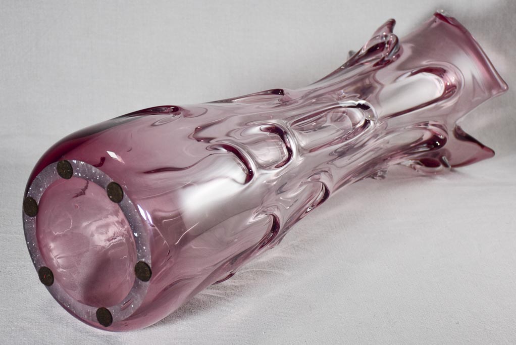 Very tall blown glass Italian vase 26"