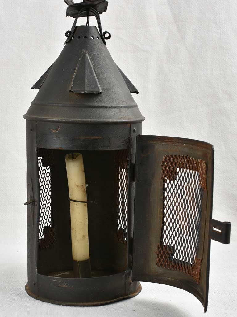 Antique French 'sourde' Lantern 16¼"