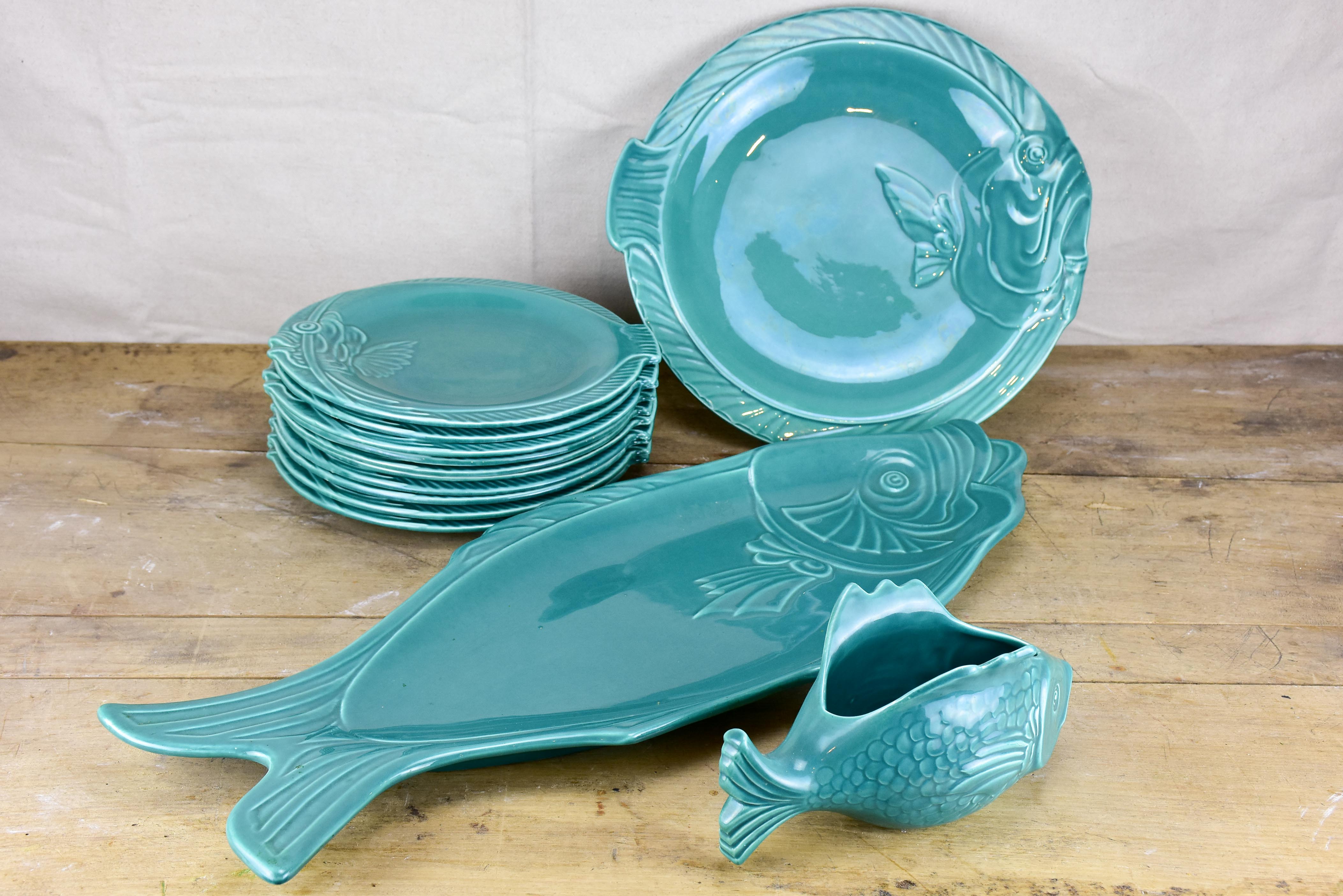 French vintage seafood service set