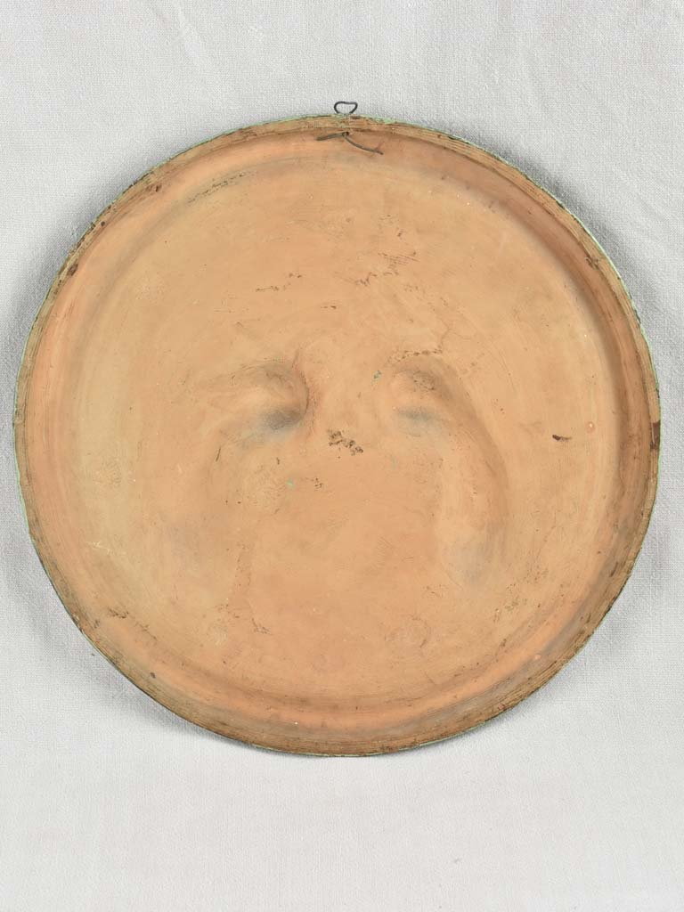 Pair of 19th century medallions / tondos w/ cherubs 19"