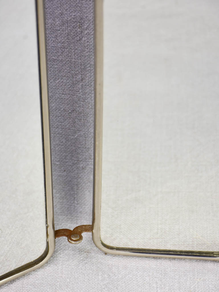 Mid century French barber's mirror with three panels 9½"
