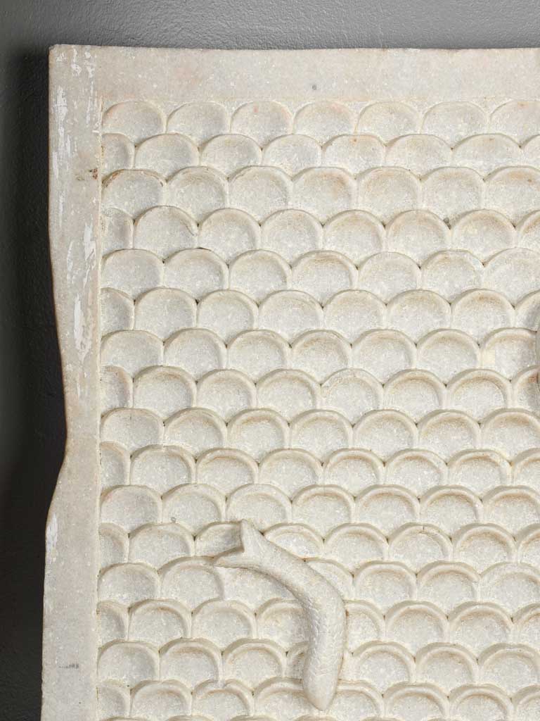 Pair of huge carved marble fountain elements 66½" x 30¼"