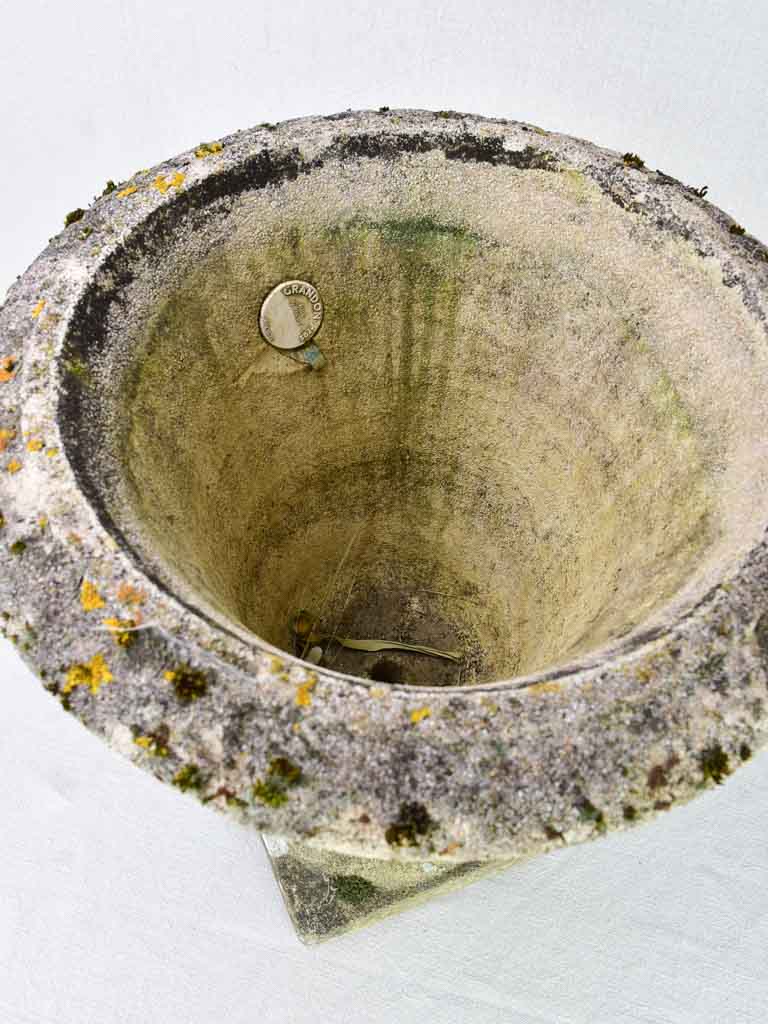 Mid century French medici urn - reconstituted stone 19¾"