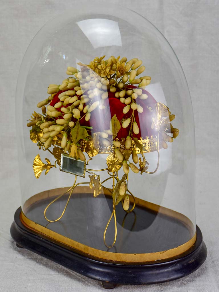 Napoleon III marriage dome with bridal bouquet