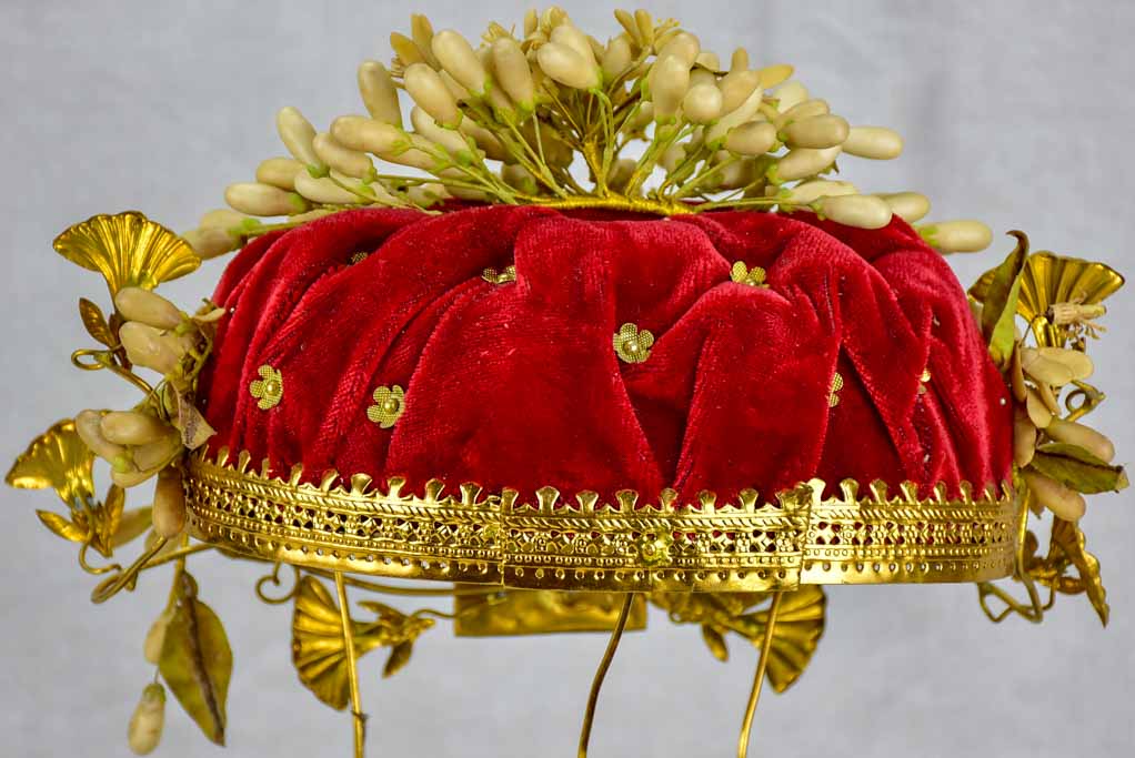 Napoleon III marriage dome with bridal bouquet