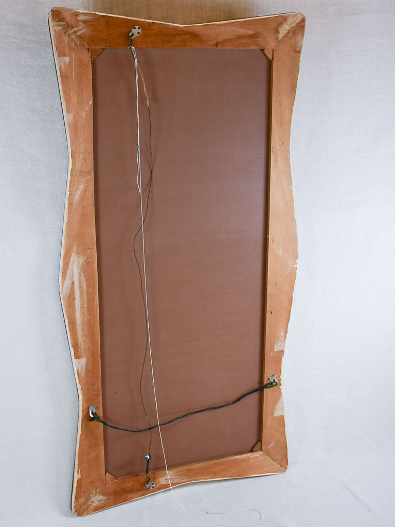 1930s Venetian mirror with turquoise glass frame 28" x 55½"