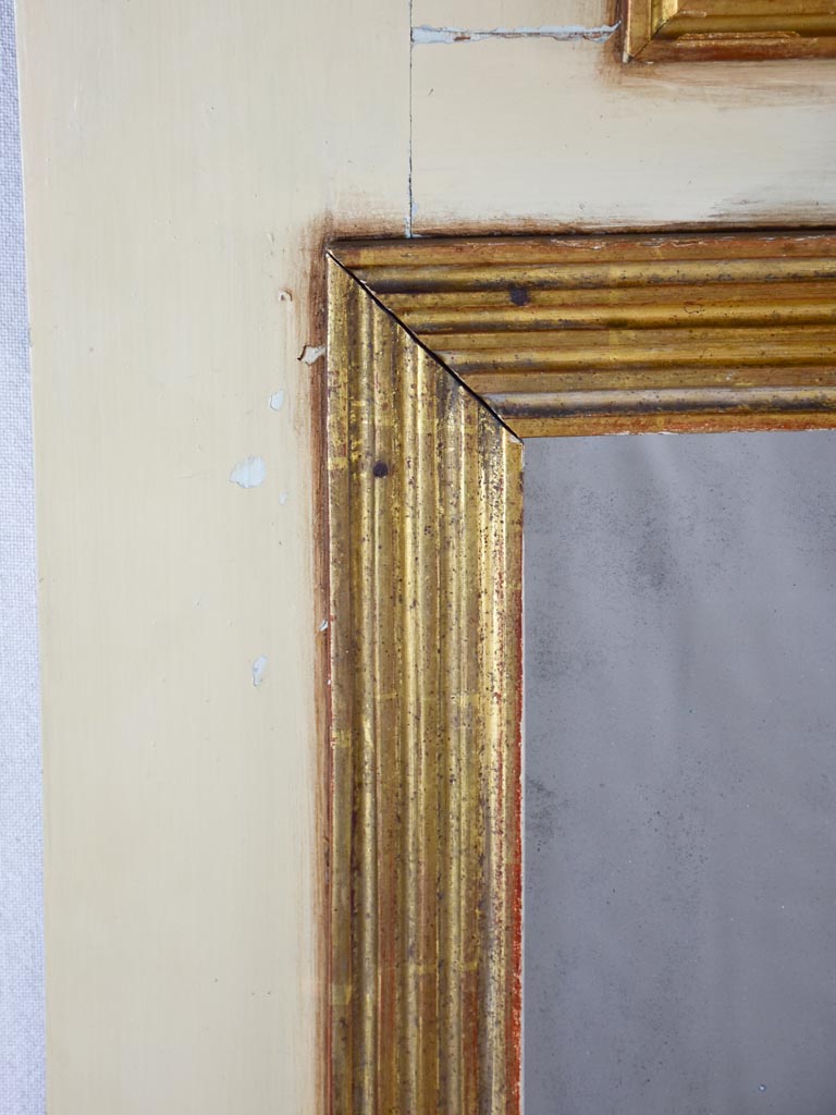 Mid-19th-century French trumeau mirror 53½" x 35¾"