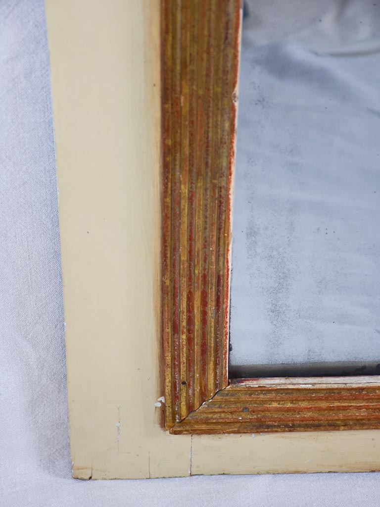 Mid-19th-century French trumeau mirror 53½" x 35¾"