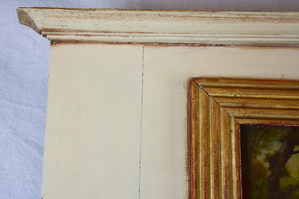 Mid-19th-century French trumeau mirror 53½" x 35¾"