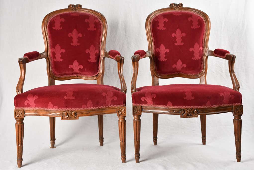 Pair of 18th-Century Cabriolet Armchairs