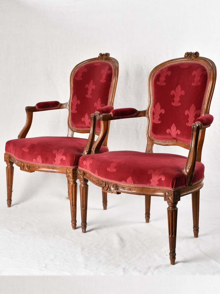 Pair of 18th-Century Cabriolet Armchairs