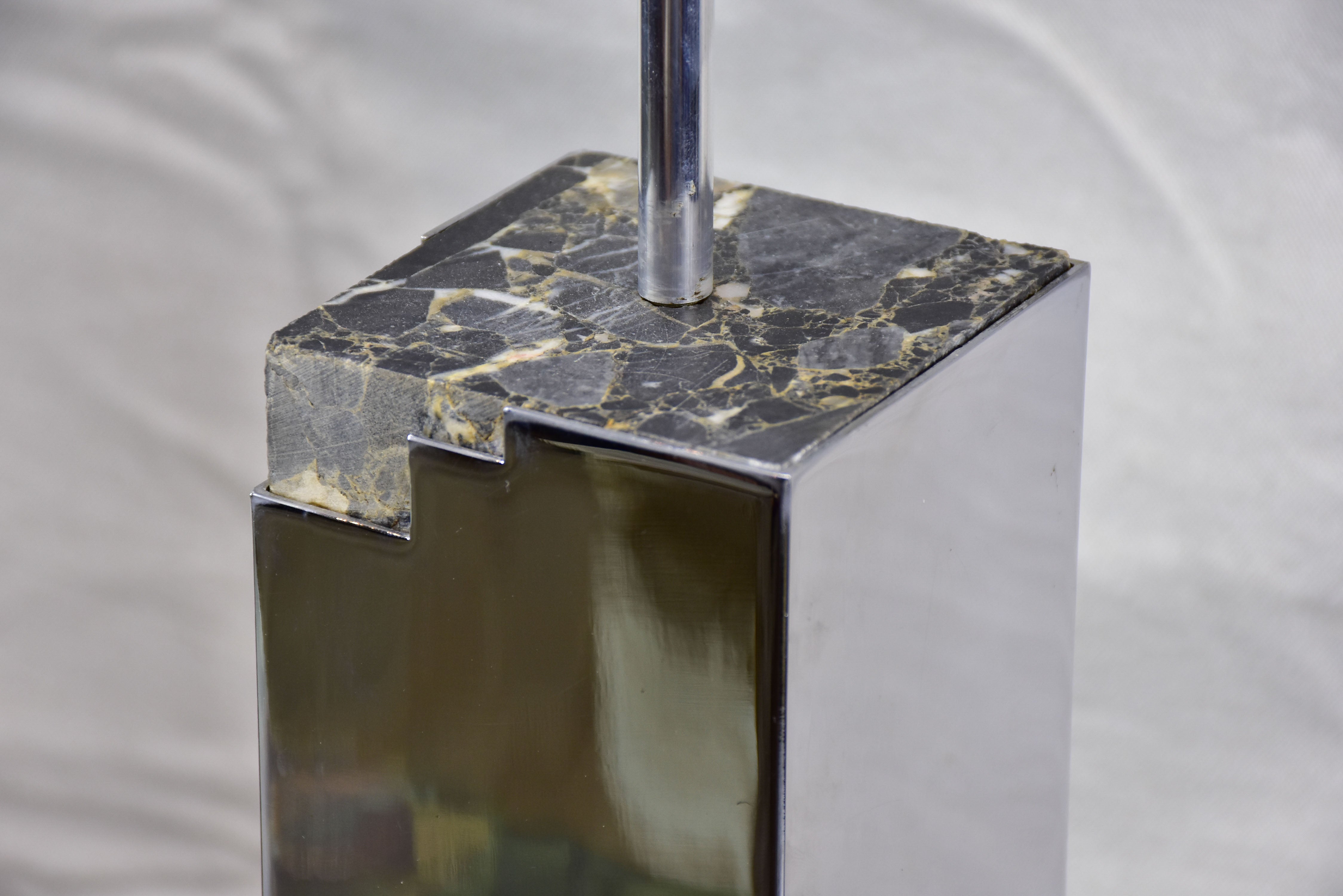 Pair of vintage lamps made with salvaged materials