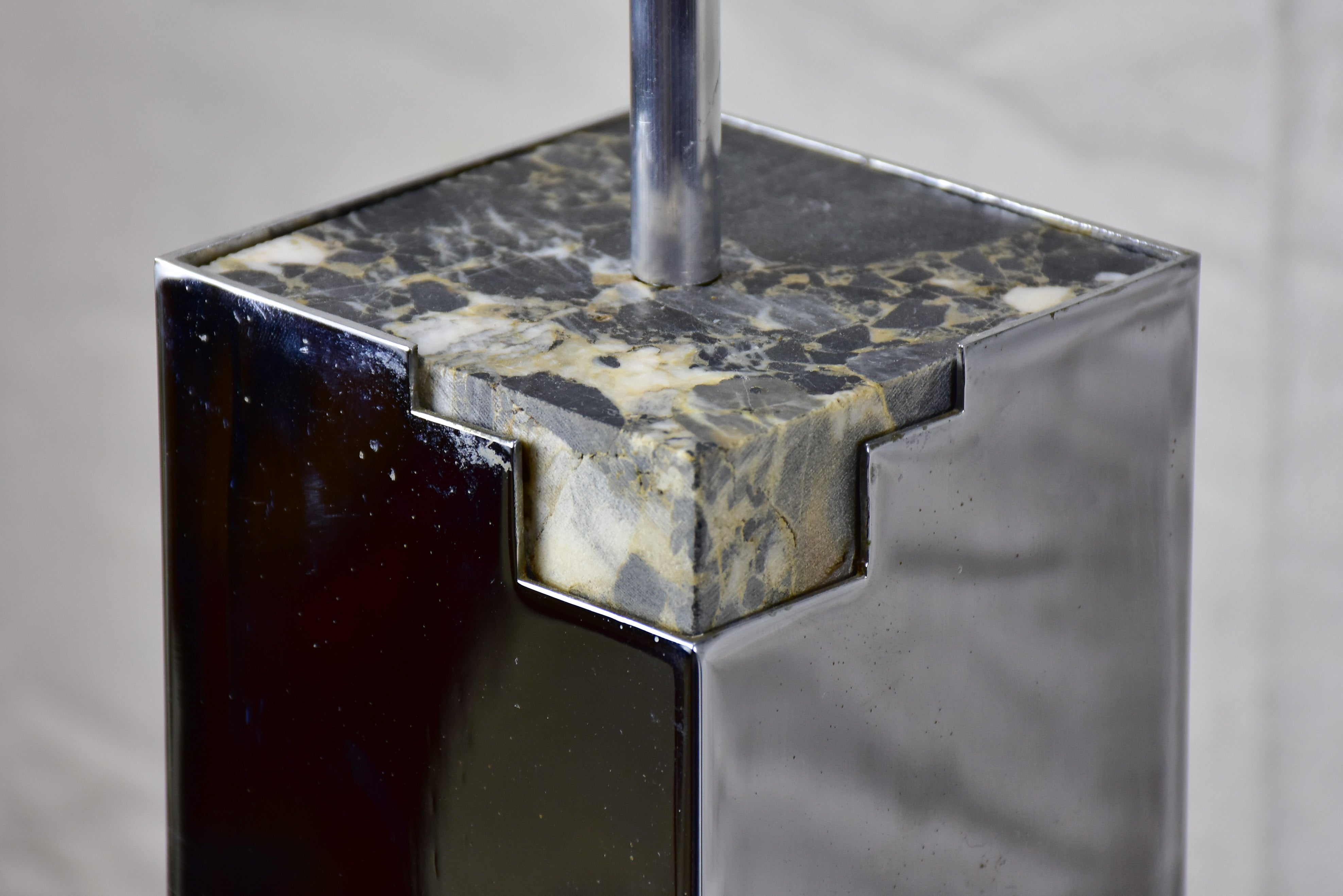 Pair of vintage lamps made with salvaged materials