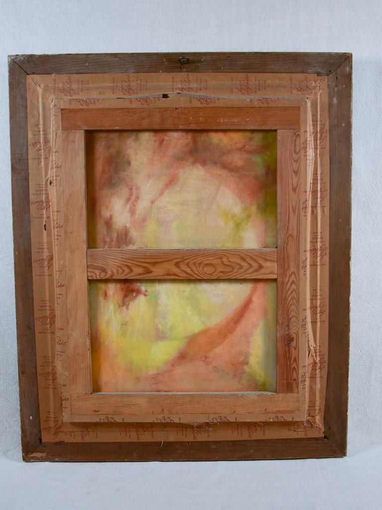 Pastel artwork featuring vintage romance scene