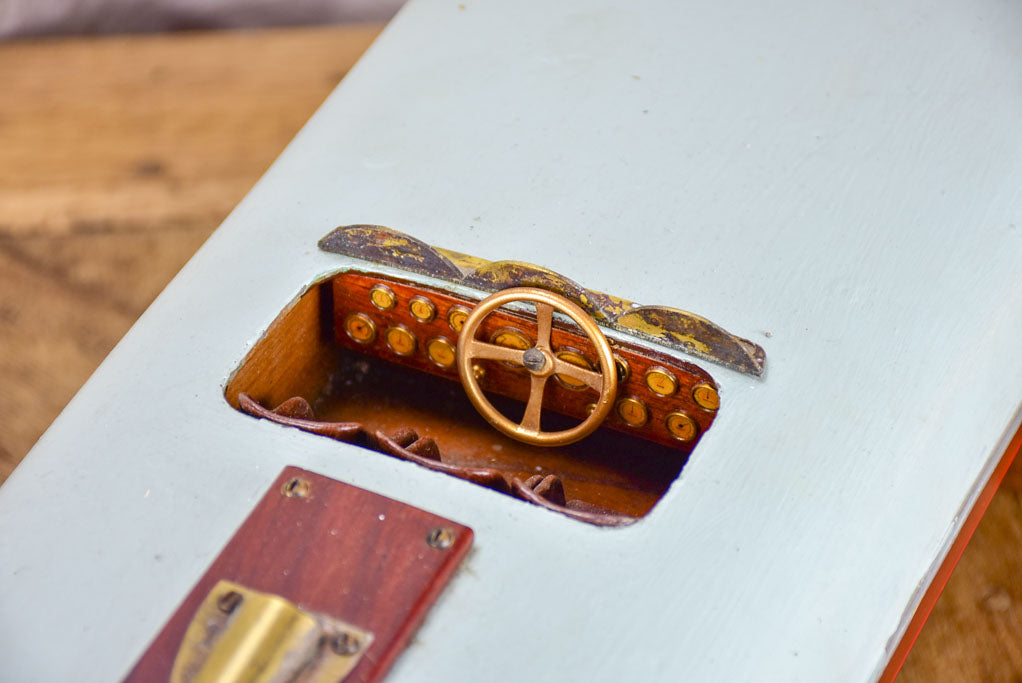 Mid century mahogany speed boat