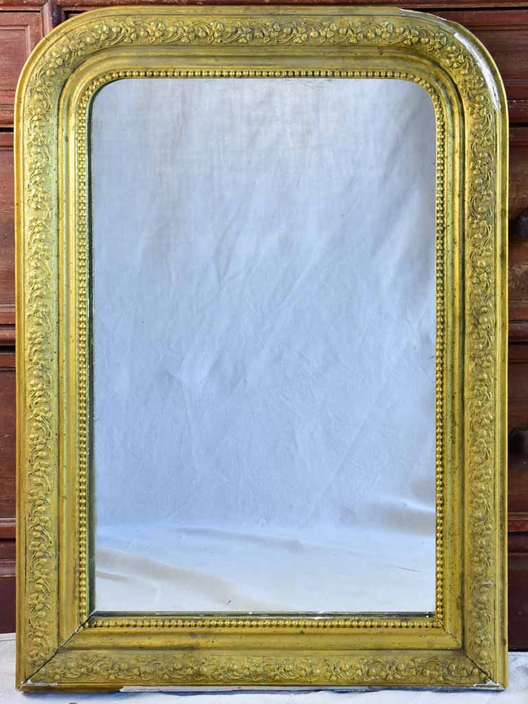 Late 19th Century French Louis Philippe mirror with gold frame 21¼" x 29½"